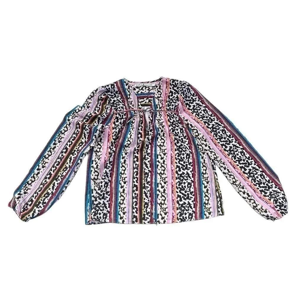 Marie Oliver Multicolor Striped Blouse